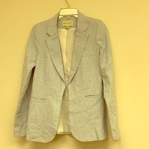 Linen blazer, light blue with fine white stripes